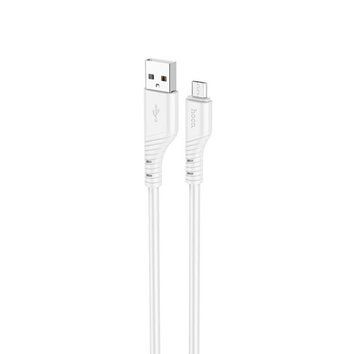 Кабель HOCO X97 Crystal color silicone charging data cable Micro white 772581927 фото