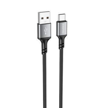 Кабель BOROFONE BX83 Type-C Famous silicone charging data cable Black 537629622 фото
