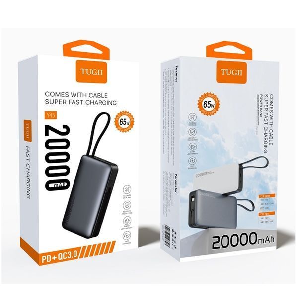 Зовнішній акумулятор WUW TUGII-Y65 （PD 65W quick charge) 20000mAh Black 100921469 фото