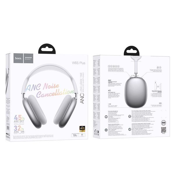 Бездротові накладні навушники HOCO W65 Plus Happy ANC BT headphones Orange 399888881 фото