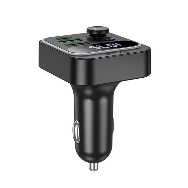 АЗП з FM-модулятором HOCO E85 Tiger PD20W+QC3.0 car BT FM transmitter Black 854378519 фото