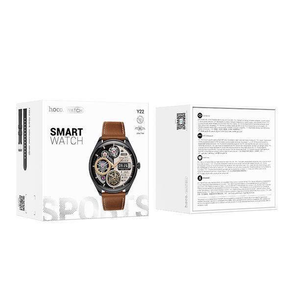Смарт-годинник HOCO Y22 AMOLED 36mm. 200 mAh. IP67 Black 997562283 фото