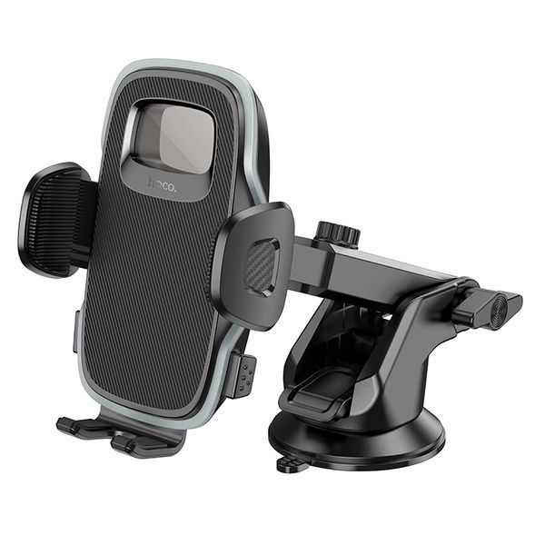Автодержатель для телефона HOCO H15 Fair push-type car holder(center console) Black 475887186 фото