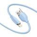 Кабель Baseus Jelly Liquid Silica Gel Fast Charging Data Cable USB to iP 2.4A 2m Blue 242451141 фото 4