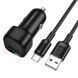 Автомобільний зарядний пристрій BOROFONE BZ34 Cloud single port QC3.0 car charger set(Type-C) Black 433110490 фото 1