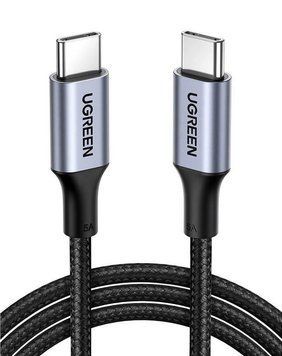 Кабель UGREEN US316 USB-C Cable Aluminum Case with Braided 2m (Black) (UGR-70429) 114576789 фото