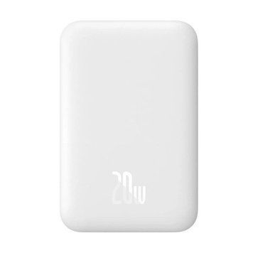 Зовнішній акумулятор Baseus Magnetic Mini Air Wireless Fast Charge Power Bank 6000mAh 20W Stellar White（With Simple Series Charging Cable Type-C to 420633887 фото