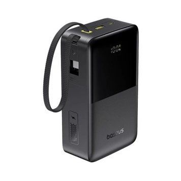 Зовнішній акумулятор Baseus EnerFill FC51 Bipow 2 Pro Digital Display Power Bank with Built-in Cable 30000mAh 22.5W Cosmic Black 881190023 фото