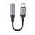 Аудiокабель HOCO LS36 Type-C to 3.5 female, nylon braid, 0.12m, Black 170262571 фото