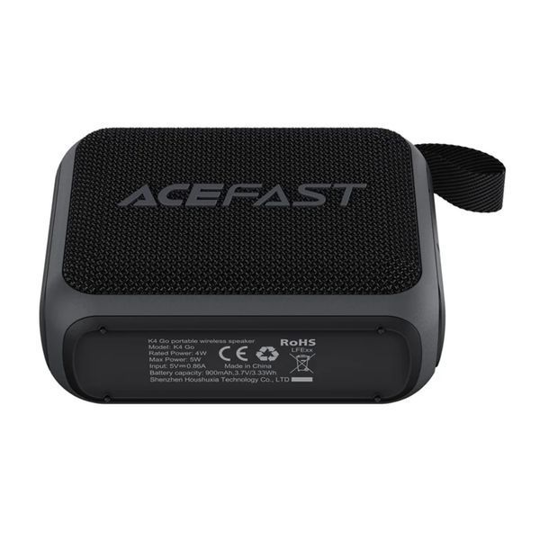 Портативна колонка ACEFAST K4 Go portable wireless speaker, 5W, IPX7, Black 108515231 фото