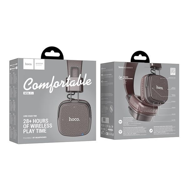 Бездротові накладні навушники HOCO W56 Earl BT headphones Brown 797539582 фото