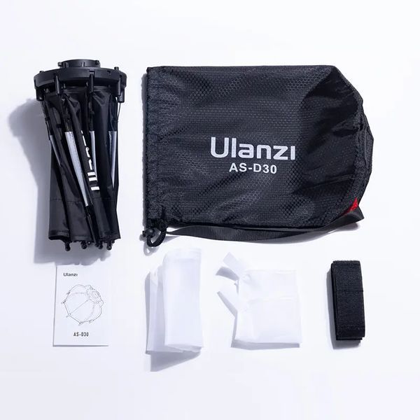 Софтбокс Ulanzi AS-D30 Octagonal Softbox, 30cm, Mini Bowens Mount and Grid (UV-L083GBB1 AS-D30) 164762419 фото
