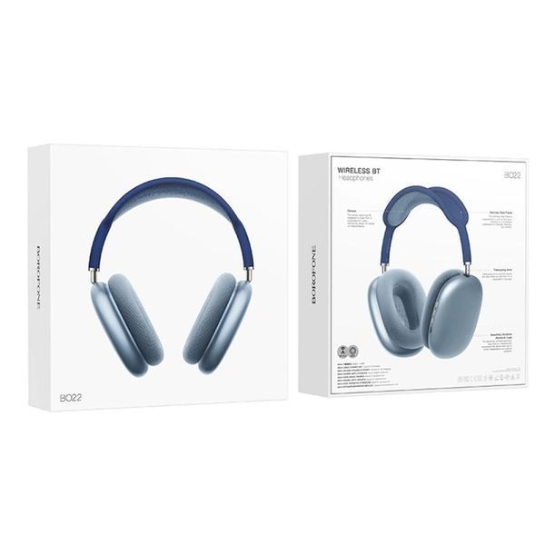 Бездротові накладні навушники BOROFONE BO22 Elegant BT headphones Blue 311749903 фото