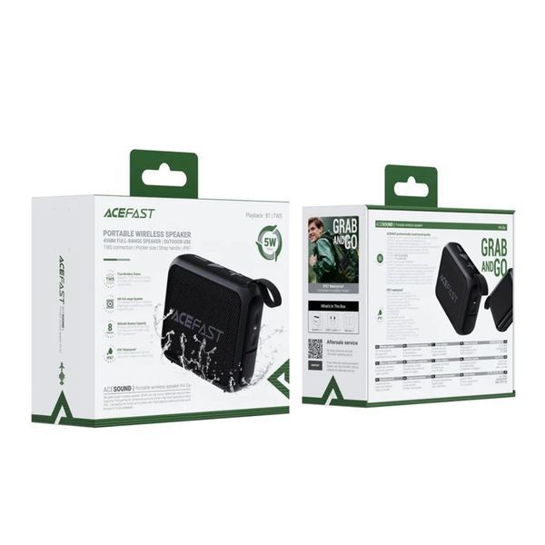 Портативна колонка ACEFAST K4 Go portable wireless speaker, 5W, IPX7, Black 108515231 фото