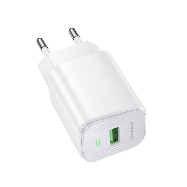 Мережевий зарядний пристрій BOROFONE BAS82A Star single port QC3.0 charger (EU) White 553066400 фото
