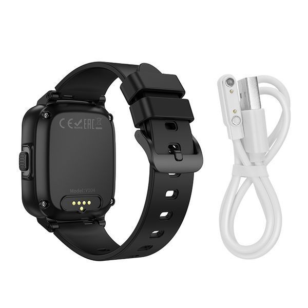Детские смарт-часы Hoco Y104 42mm. SIM 4G. Wi-Fi. 700 mAh. IP65 Black 347514131 фото