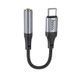 Аудiокабель HOCO LS36 Type-C to 3.5 female, nylon braid, 0.12m, Black 170262571 фото 1