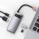 USB-хаб Baseus Metal Gleam Series 4-in-1 Multifunctional Type-C HUB Docking Station Gray（Type-C to HDMI*1+USB3.0*1+USB2.0*1+PD*1） 799347347 фото 7