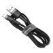 Кабель Baseus Cafule Cable USB For Lightning 2.4A 0.5m Gray+Black 662054638 фото 1