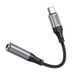 Аудiокабель HOCO LS36 Type-C to 3.5 female, nylon braid, 0.12m, Black 170262571 фото 3