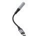 Аудiокабель HOCO LS36 Type-C to 3.5 female, nylon braid, 0.12m, Black 170262571 фото 5