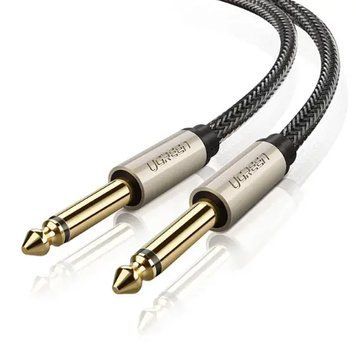 Аудіокабель UGREEN AV128 6.5mm Male to Male Audio Cable Gray 2m(UGR-10638) 457212726 фото