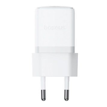 Мережевий зарядний пристрій з кабелем Baseus Palm Fast Charger 1C 20W EU Moon White set USB-C to iP 20W 1m 115767885 фото