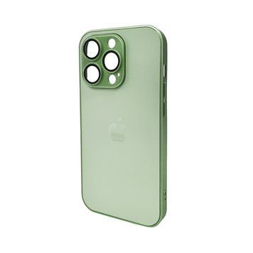 Чехол для смартфона AG Glass Matt Frame Color Logo for Apple iPhone 14 Pro Light Green 106544855 фото