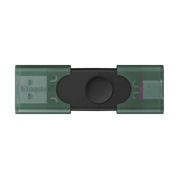 Флеш-накопичувач Kingston 256GB DataTraveler DuoG2 USB-A + USB-C 3.2 Gen 1 Black/Green 135092052 фото