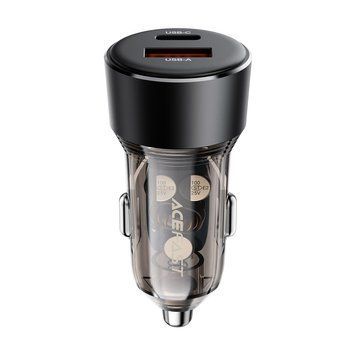 Автомобільний зарядний пристрій ACEFAST B12 60W (USB-A+USB-C) dual-port car charger Black 220605752 фото