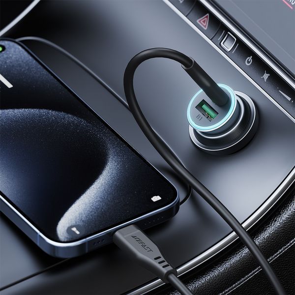 Автомобільний зарядний пристрій ACEFAST B16 95W (USB-A+USB-C) dual port metal car charger set (P5) Metal Gray 848297508 фото