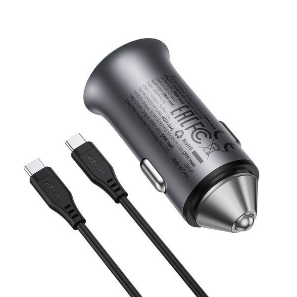 Автомобільний зарядний пристрій ACEFAST B16 95W (USB-A+USB-C) dual port metal car charger set (P5) Metal Gray 848297508 фото