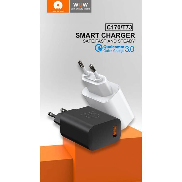 Мережевий зарядний пристрій WUW-C170 QC 3.0 single USB charger 18W 271004282 фото