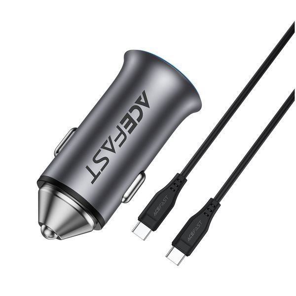 Автомобільний зарядний пристрій ACEFAST B16 95W (USB-A+USB-C) dual port metal car charger set (P5) Metal Gray 848297508 фото