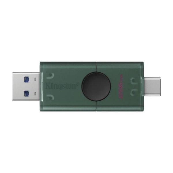 Флеш-накопичувач Kingston 256GB DataTraveler DuoG2 USB-A + USB-C 3.2 Gen 1 Black/Green 135092052 фото