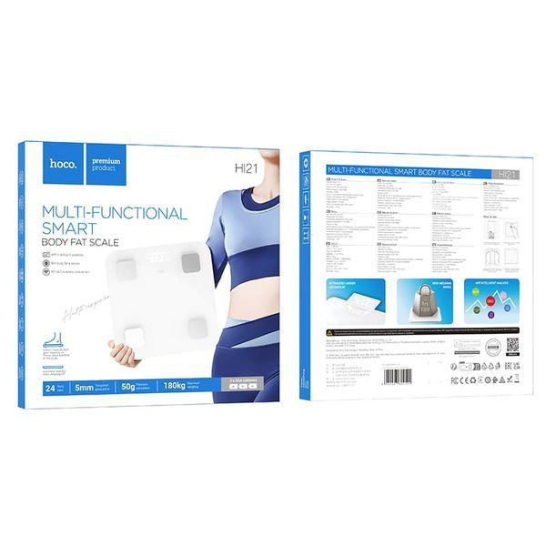 Ваги підлогові HOCO HI21 Smart body fat scale White 108347509 фото