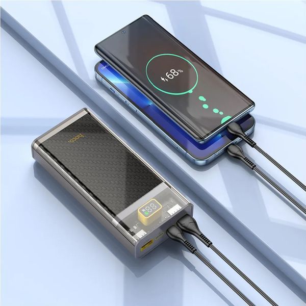 Зовнішній акумулятор HOCO J103A Discovery edition 22.5W fully compatible power bank(20000mAh) Gray 345987369 фото
