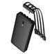 Зовнішній акумулятор BOROFONE BJ84 Smooth power bank with four cables(10000mAh) Black 384602844 фото 5