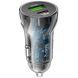 Автомобильное зарядное устройство HOCO Z47A Transparent Discovery Edition dual port PD30W+QC3.0 car charger Transparent Black 615596522 фото 1