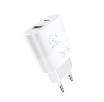 Мережевий зарядний пристрій WUW-C251 25W PD USB-C + USB QC3.0 18W 430898637 фото