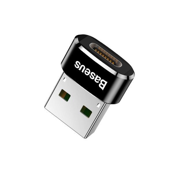 Адаптер Baseus USB Male To Type-C Female Adapter Converter Black 588256580 фото