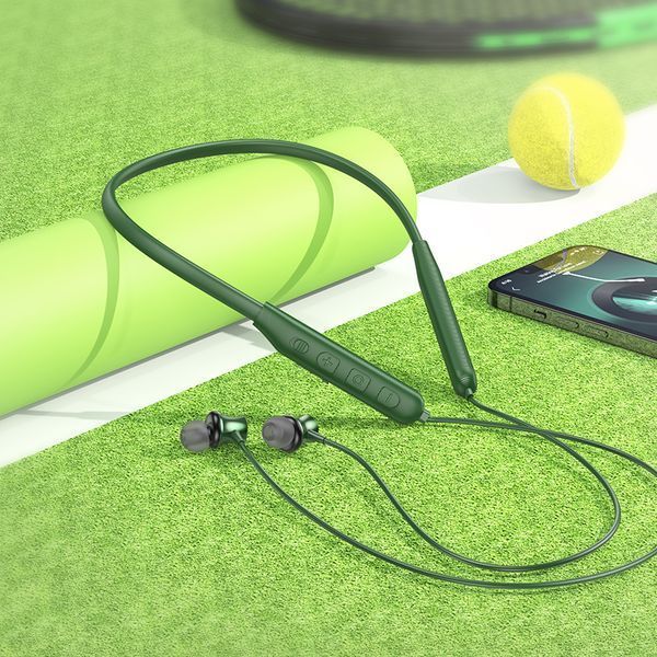Бездротові спортивні навушники HOCO ES64 Easy Sound sports BT earphones Dark Green 376644663 фото