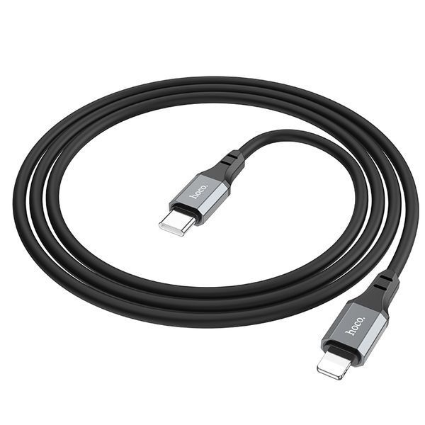 Кабель Hoco X86 iP Spear PD silicone charging data cable Black 184542007 фото