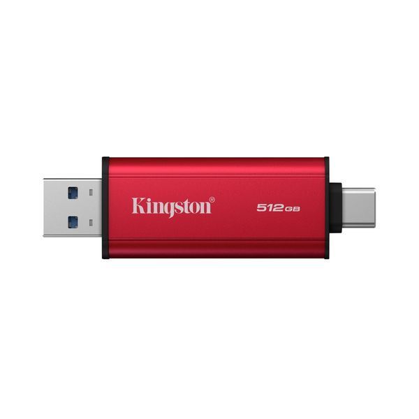Портативний SSD Kingston Dual USB-A/C 512GB Dual Portable 1050MB/s USB 3.2 Gen 2 Red/Black 893227418 фото