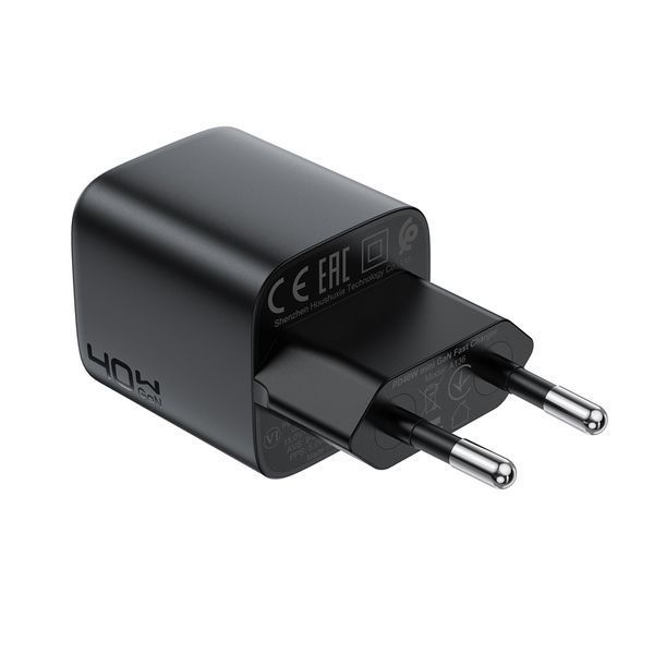 Мережевий зарядний пристрій ACEFAST A136 PD40W mini GaN USB-C fast charger Black 426356013 фото