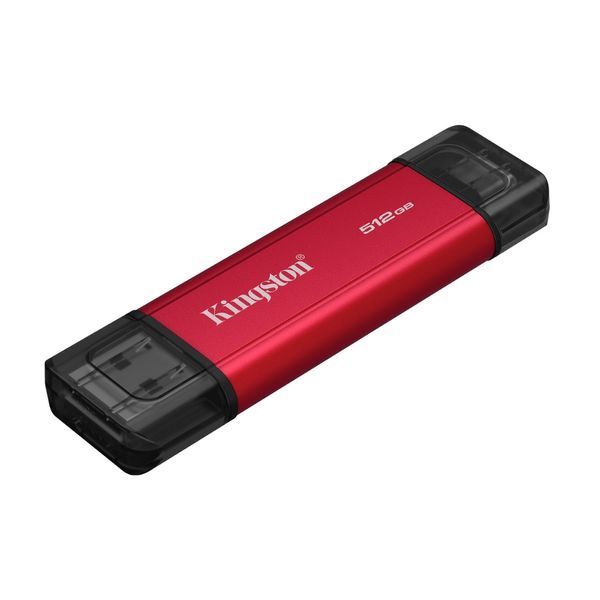 Портативний SSD Kingston Dual USB-A/C 512GB Dual Portable 1050MB/s USB 3.2 Gen 2 Red/Black 893227418 фото