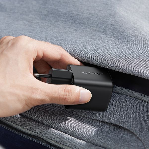Мережевий зарядний пристрій ACEFAST A136 PD40W mini GaN USB-C fast charger Black 426356013 фото