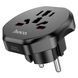 Сетевой адаптер HOCO AC6 Unimpeded universal conversion plug Black 114210420 фото 2