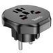 Сетевой адаптер HOCO AC6 Unimpeded universal conversion plug Black 114210420 фото 1