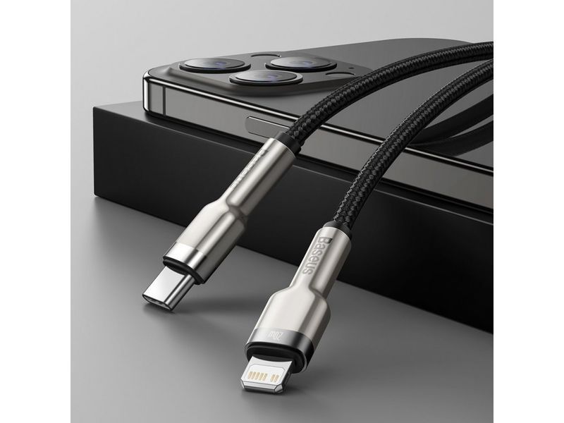 Кабель Baseus Cafule Series Metal Data Cable Type-C to iP PD 20W 2m White 114176698 фото